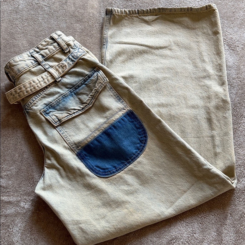 NWOT Free People Waterfalls Baggy Wide Leg Jeans - Picture 6 of 10